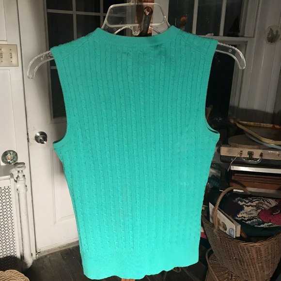 Lilly Pulitzer XS Green Cable Knit Sweater - Picture 8 of 8
